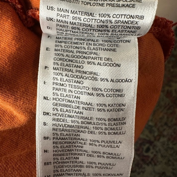 Reebok Burnt Orange 100% Cotton Graphic T-Shirt - Picture 9 of 10